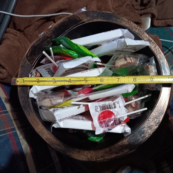 👻 Halloween Motion Activated Skull Large 10x6 Candy Dish / Planter Decorative P - Picture 4 of 5